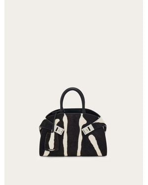 Ferragamo Hug Handbag Bicolour (Xs) - Natural
