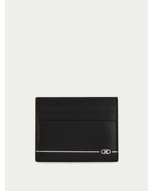 Ferragamo Gancini Credit Card Holder - Black