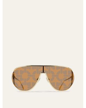 Ferragamo Mask Frame Sunglasses - Natural