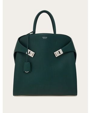 Ferragamo Hug Tote Bag - Green