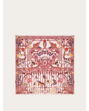 Ferragamo Liberty Print Silk Scarf - Red
