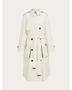 Ferragamo Coated Linen Trench - Natural