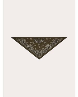 Ferragamo Arabesque Print Triangle Scarf - Natural