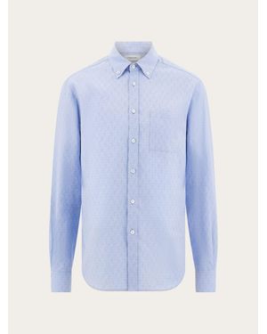 Ferragamo Monogram Shirt - Blue