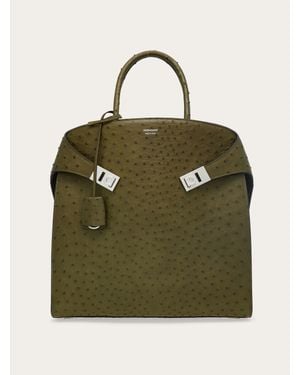Ferragamo Hug Tote Bag - Green
