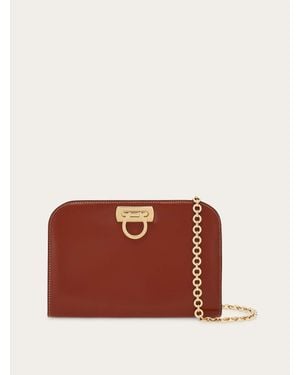 Ferragamo Diana Clutch - Brown