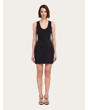 Ferragamo Suede Mini Dress - Black