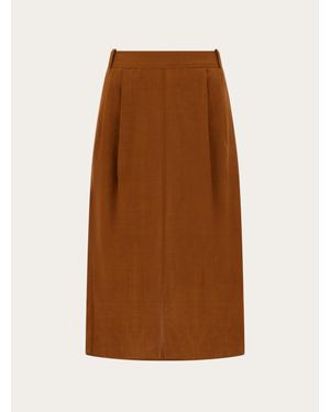 Ferragamo Midi Skirt - Brown