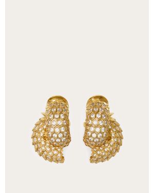 Ferragamo Sculptural Earrings - Metallic