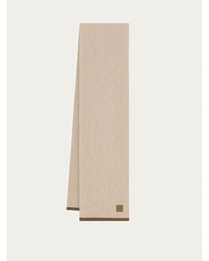 Ferragamo Wool-And-Cashmere-Blend Scarf - White