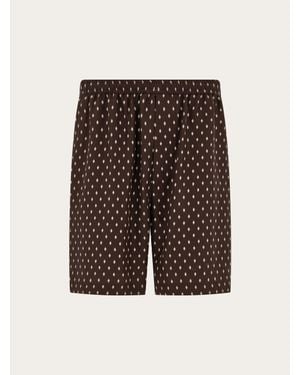 Ferragamo Silk Bermuda Shorts - Brown