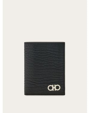 Ferragamo Gancini Credit Card Holder - Black