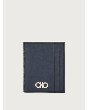 Ferragamo Gancini Credit Card Holder - Blue
