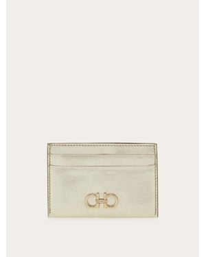 Ferragamo Gancini Credit Card Holder - Natural