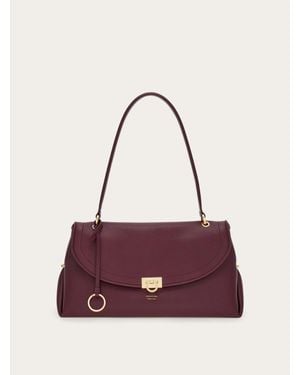 Ferragamo Damen Sofia 2026 Schultertasche (M) - Lila
