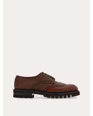 Ferragamo Uomo Derby Con Broguing Taglia - Marrone