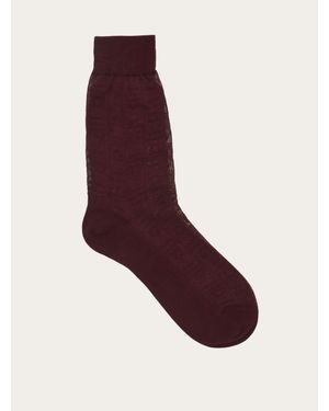 Ferragamo Monogram Ankle Socks - Purple