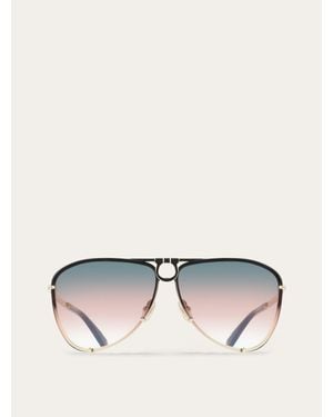 Ferragamo Aviator Frame Sunglasses - Metallic