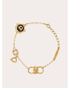 Ferragamo Femmes Bracelet Charm Gancini Or - Neutre