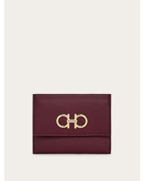 Ferragamo Gancini Credit Card Holder - Purple