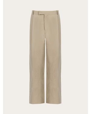 Ferragamo Relaxed Tailored Trouser - Natural