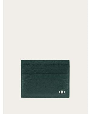 Ferragamo Gancini Credit Card Holder - Green