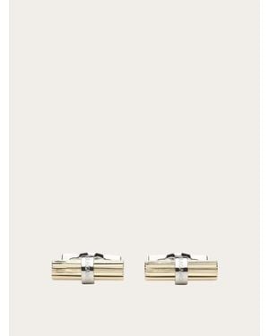 Ferragamo Branded Cufflinks - Natural