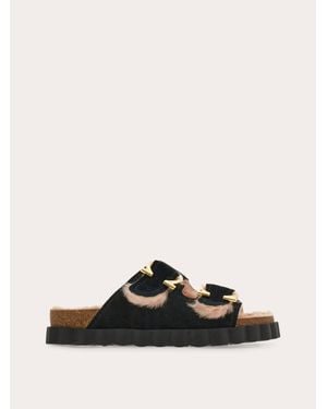 Ferragamo Gancini Sporty Sandal .5 - Black