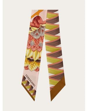 スカーフ FERRAGAMO Bandeau 'Giada' print Giada print silk mini bandeau - Women | Ferragamo
