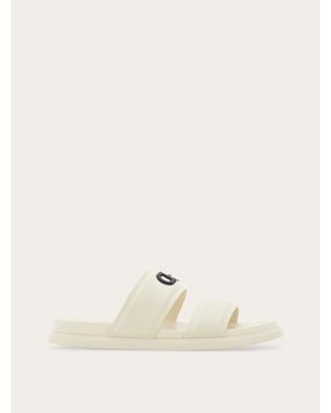Ferragamo Hombre Slides Adorno Gancini Blanco Talla - Neutro