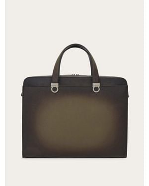 Ferragamo Gancini Briefcase - Black