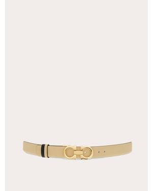 Ferragamo Mujer Cinturón Reversible Y Ajustable Gancini - Neutro