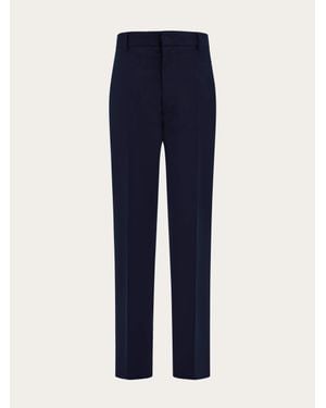 Ferragamo Cotton Canvas Pants - Blue