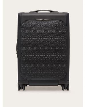 Ferragamo Trolley With Gancini Pattern - Black