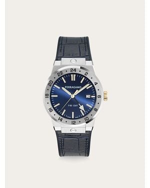 Ferragamo F-80 Classic Gmt Watch - Blue
