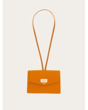 Ferragamo Card Holder Charm - Orange