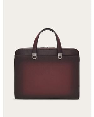 Ferragamo Gancini Briefcase - Purple