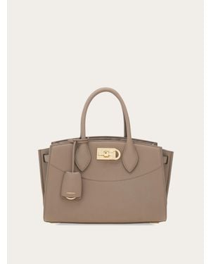 Ferragamo New Studio Soft Bag (M) - Natural