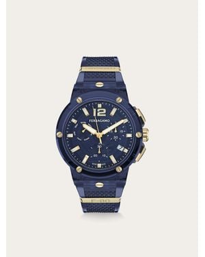 Ferragamo Herren F-80 Translucent Uhr - Blau