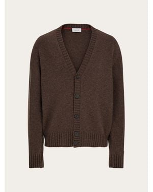 Ferragamo Uomo Cardigan - Marrone