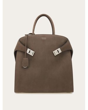 Ferragamo Hug Tote Bag - Brown
