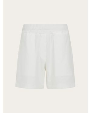 Ferragamo Donna Bermuda Monogram - Bianco