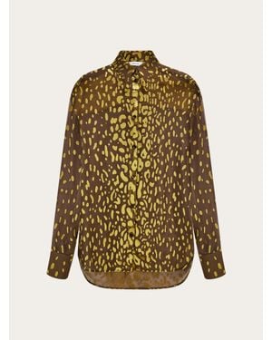 Ferragamo Devoré Georgette Shirt - Multicolour