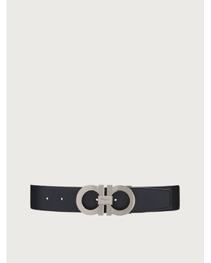 Ferragamo Cintura reversibile e regolabile Gancini - Bianco