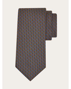 Ferragamo Gancini Jacquard Tie - Metallic
