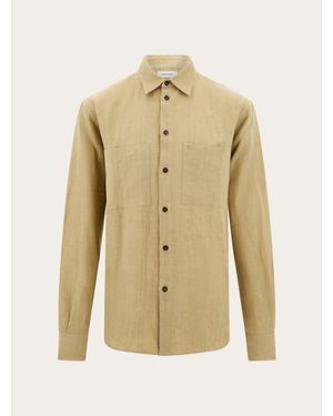 Ferragamo Pure Linen Shirt - Natural