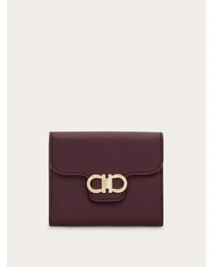 Ferragamo Gancini Compact Wallet - Purple
