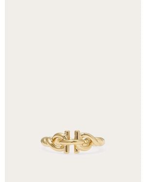 Ferragamo Gancini Twisted Ring (50Mm) - Natural