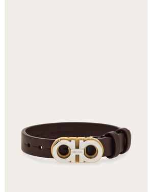 Ferragamo Double Gancini Bracelet - Brown