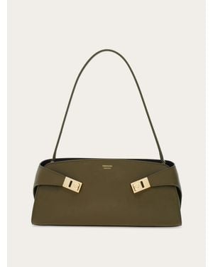 Ferragamo East-West Hug Shoulder Bag - Green
